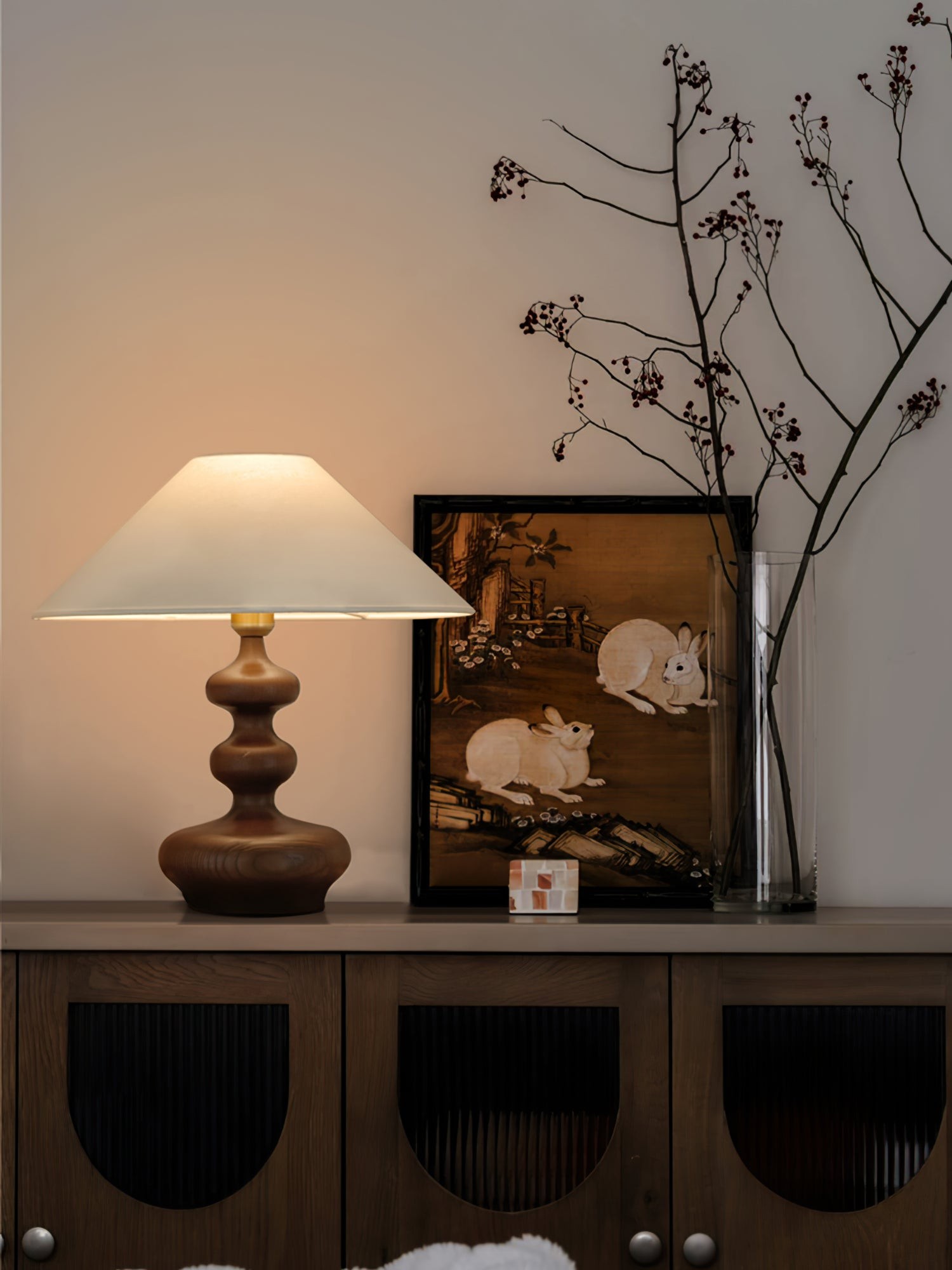 Nordic Retro Solid Wood Table Lamp M61