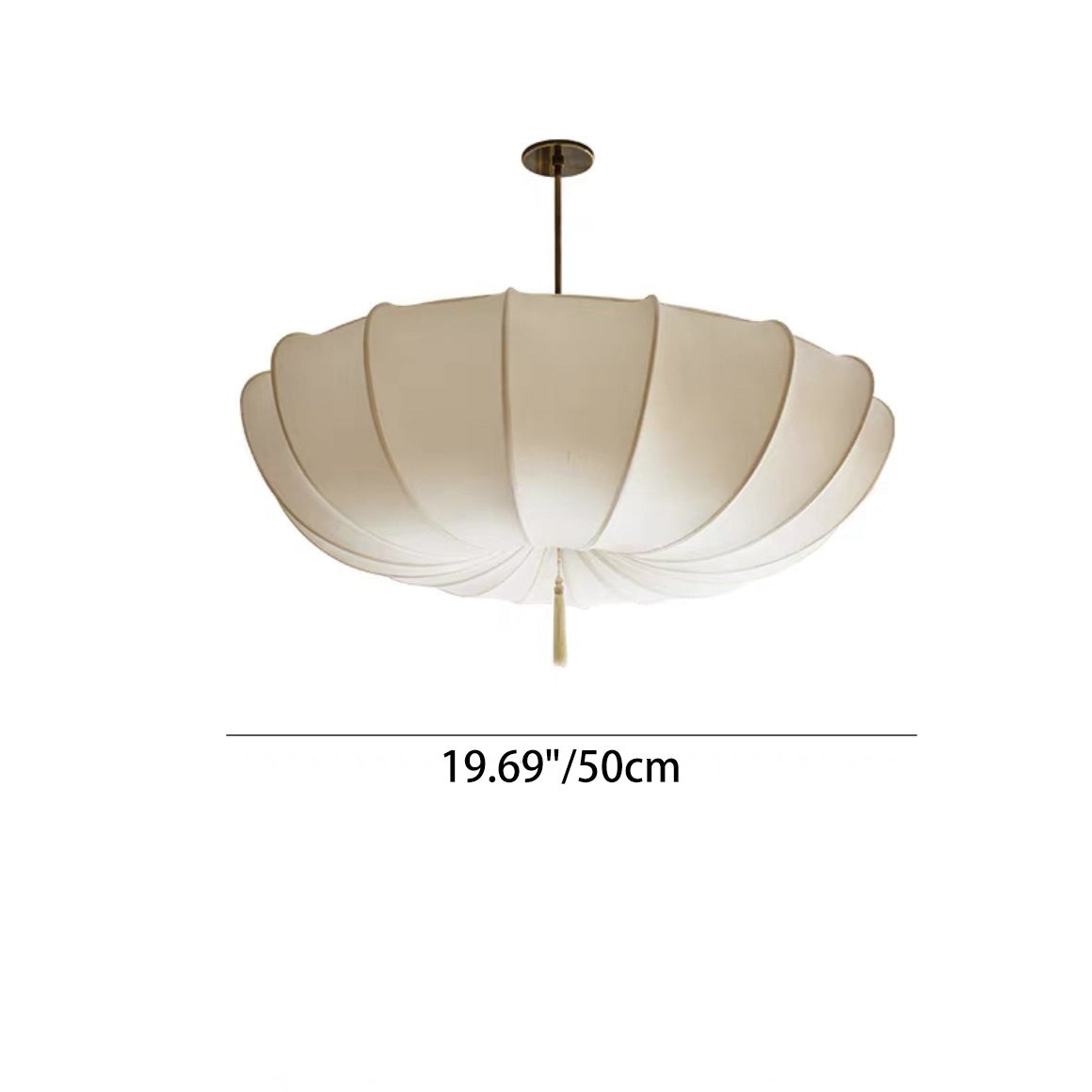 Traditional Round Fabric Chandelier ‑ Japanese Style for Living Room T261