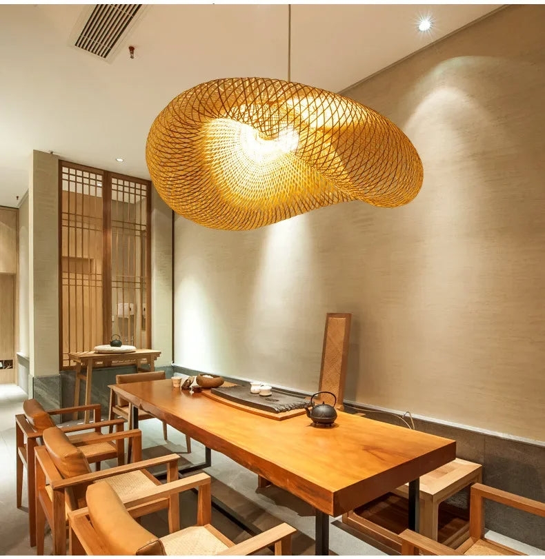 Aira Handwoven Natural Bamboo Pendant Light T1997