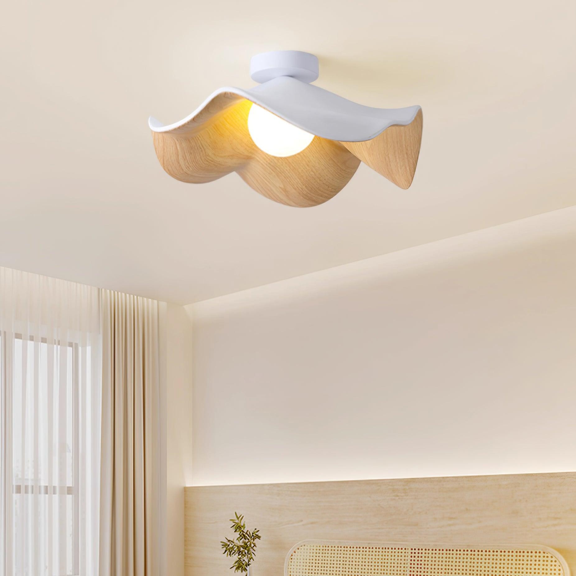 New Modern Simple Walnut Grain Ceiling Light M71