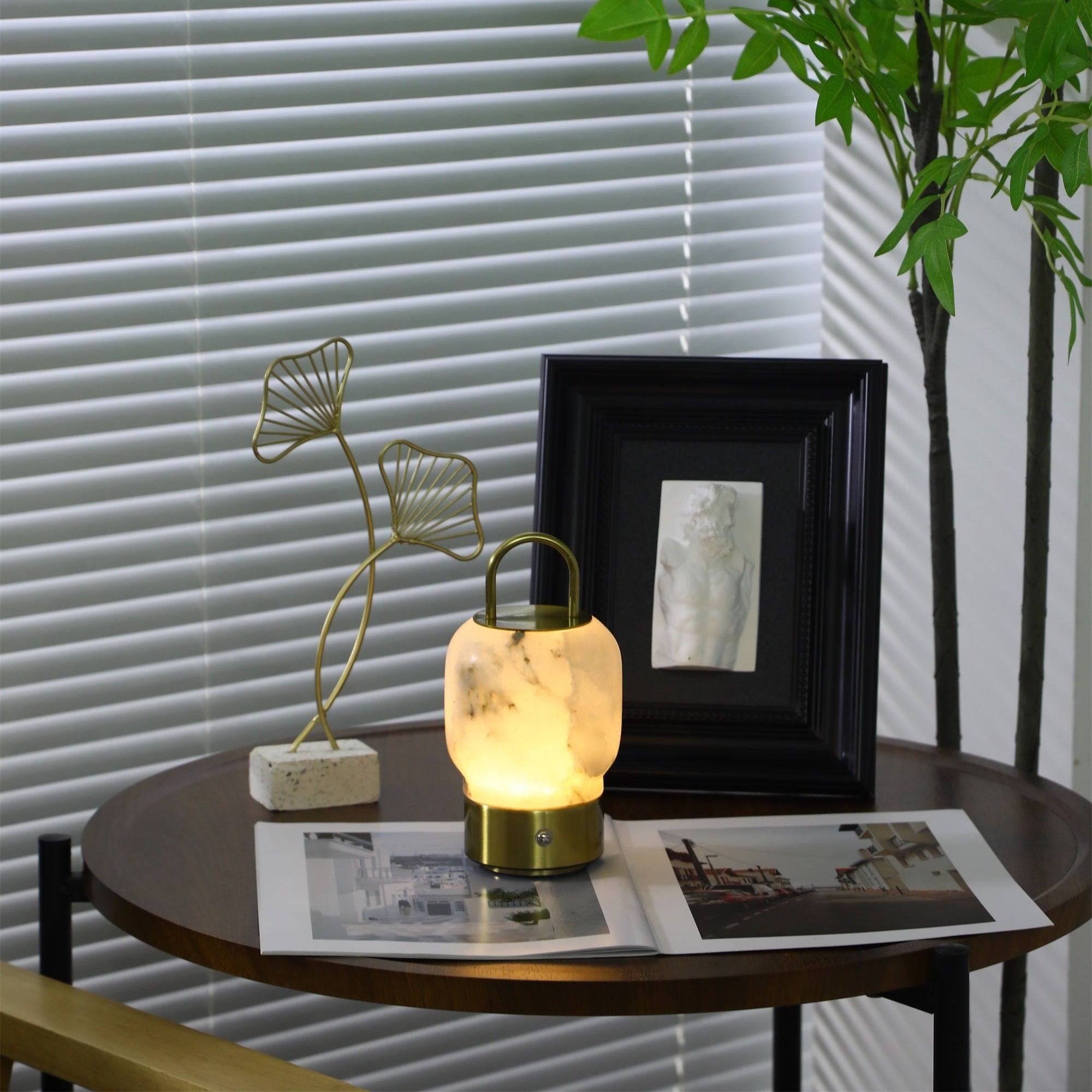 Alabaster Portable Rechargeable Table Lamp T1621