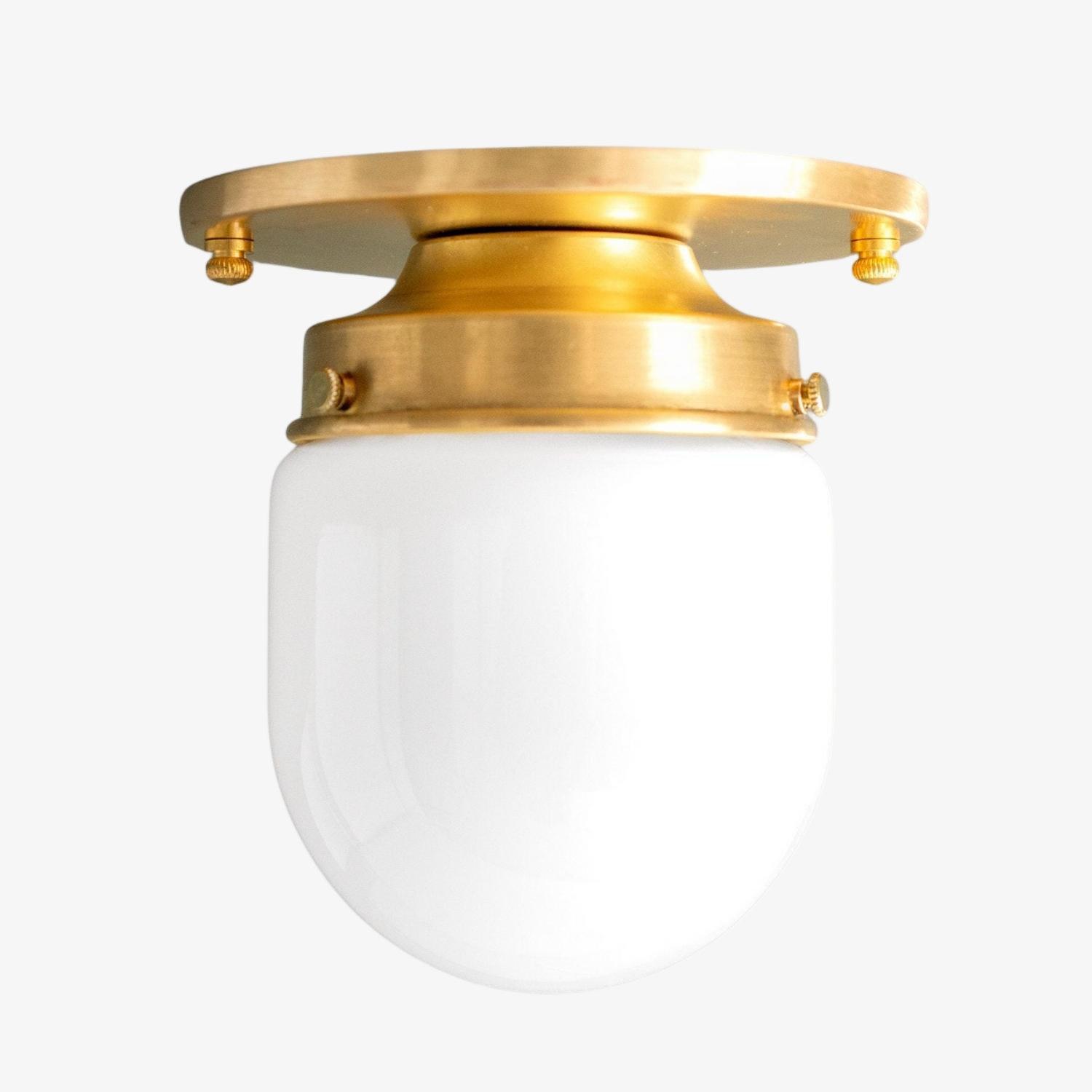 Opal Globe Ceiling and Wall Flush Mount - Art Deco Light for Corridor T300