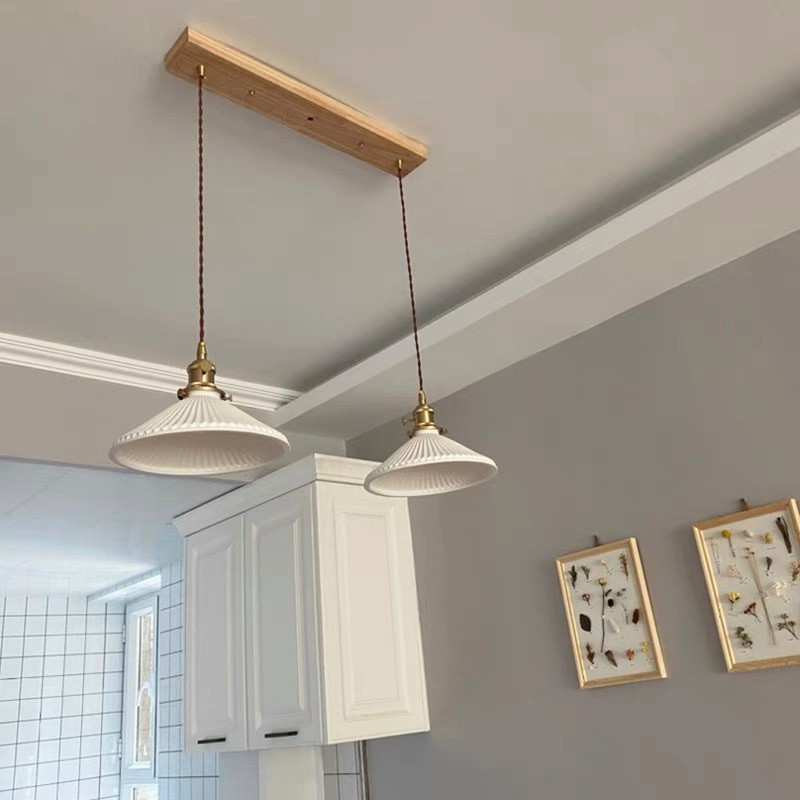 Modern Pleated Ceramic Pendant Light S160