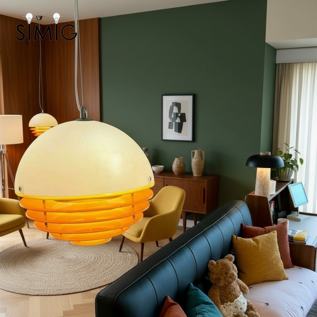 Bauhaus Sunset Pendant Lamp - Warm Ambient Lighting for Living Room S213