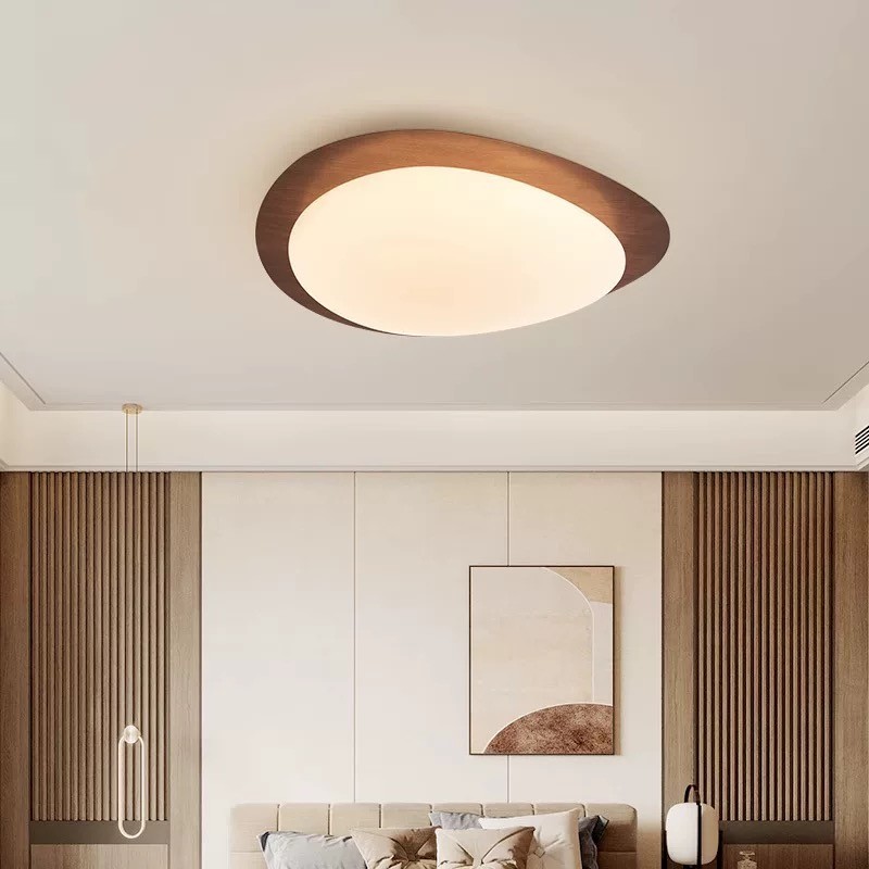 Pebble Walnut Ceiling Light M335