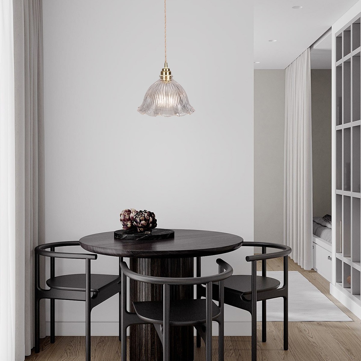 Nordic Retro Flower Glass Pendant Lamp S45