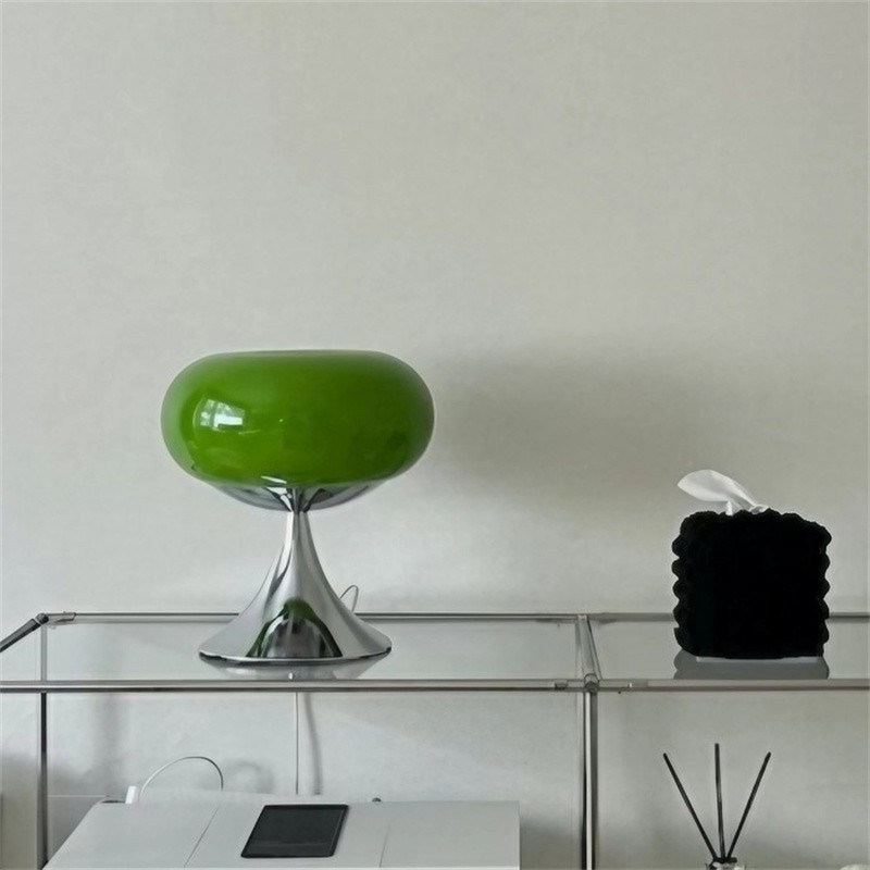 Lollora Bauhaus Apple Glass Table Lamp — Modern Desk & Bedside S171