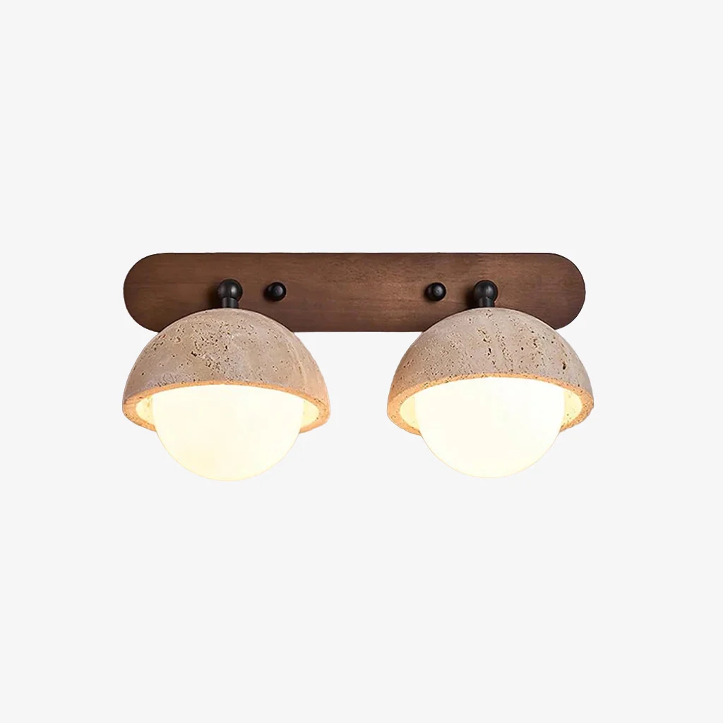 Natural Travertine Wall Sconce – Minimalist Globe Lamp for Hallway S411