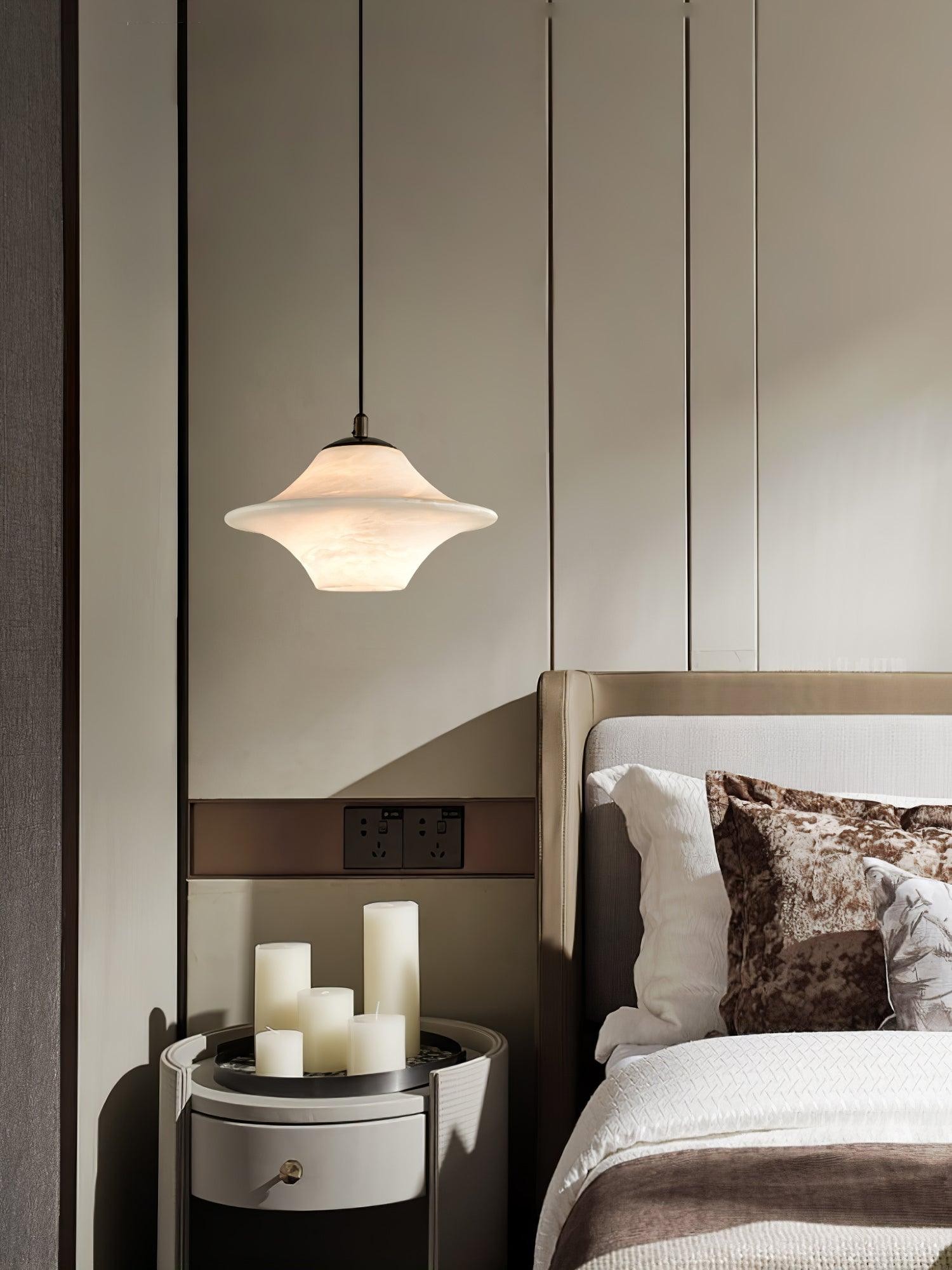Saucer Alabaster Pendant Light M413