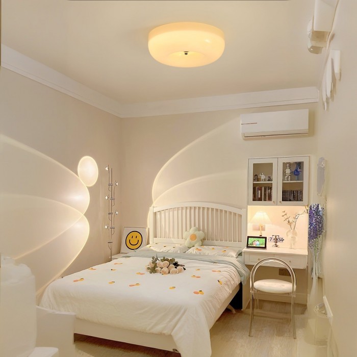 Bauhaus Cream Pudding Glass Ceiling Lamp S193