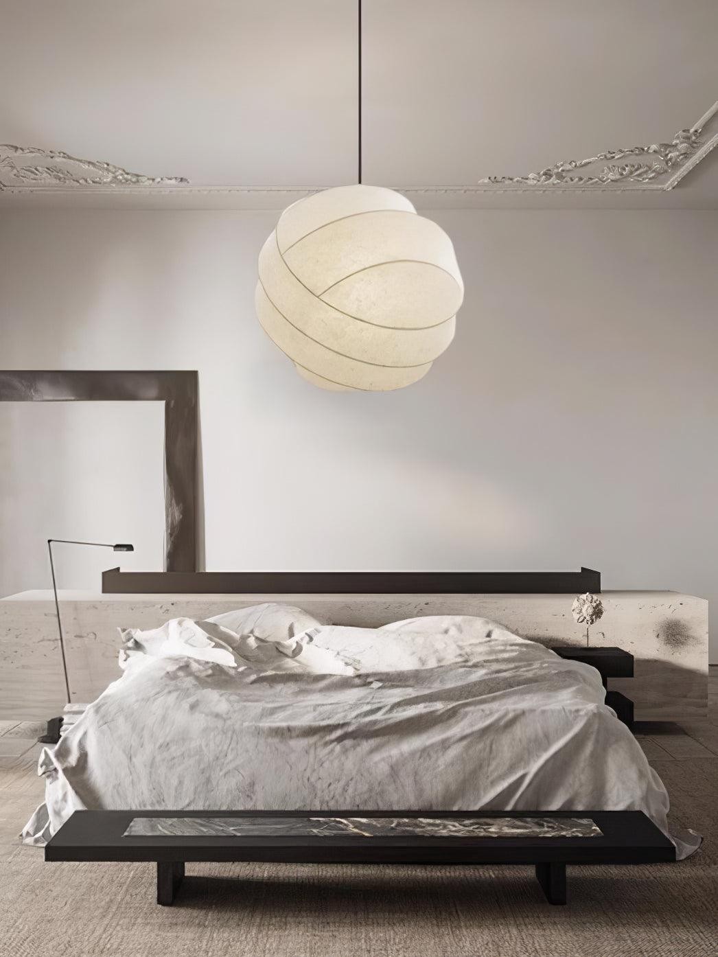 Wabi-Sabi Style Fiber Cocoon Pendant Lamp M400