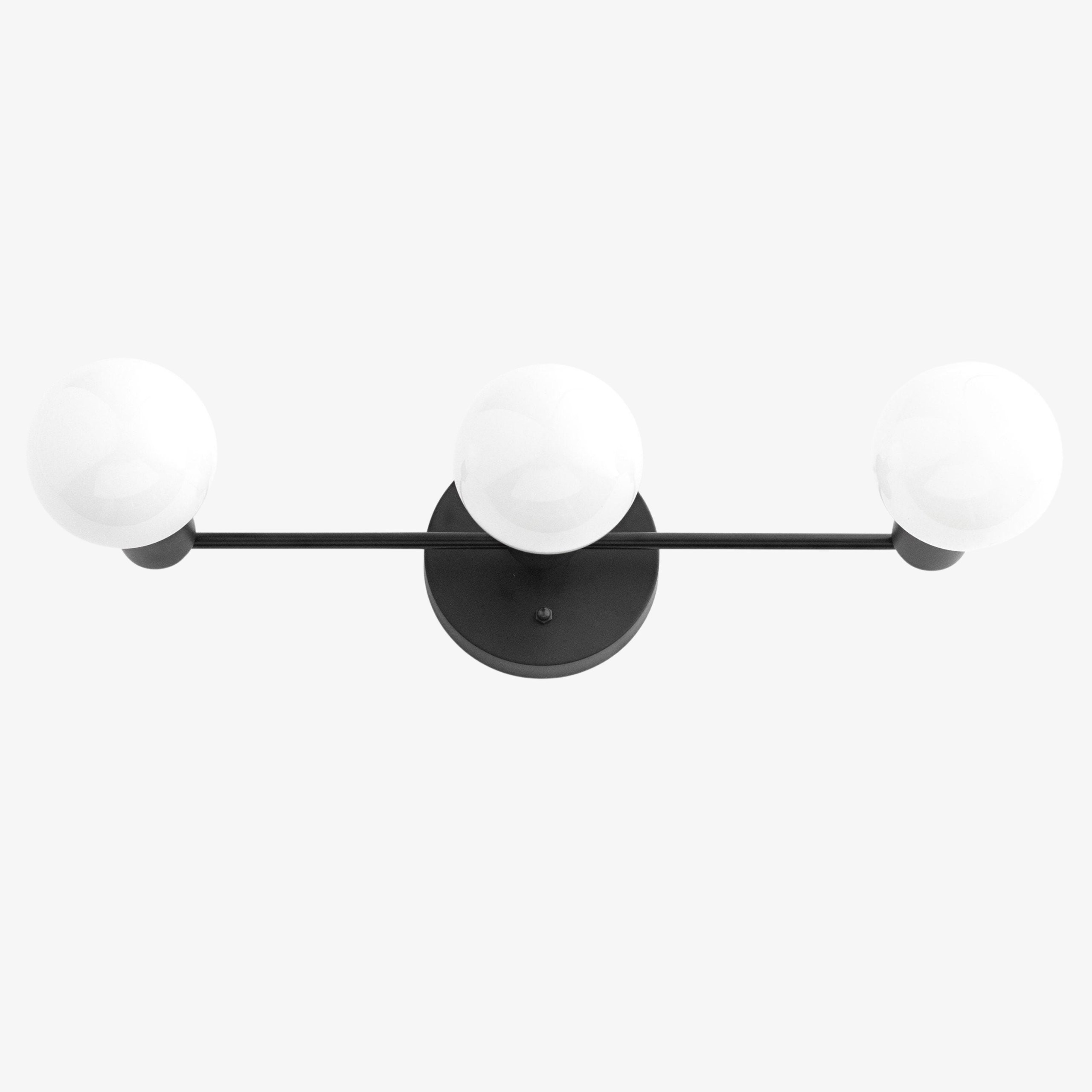 Glorica Glass Mid Century Modern Vanity Light - 3 Light Wall Fixture T385