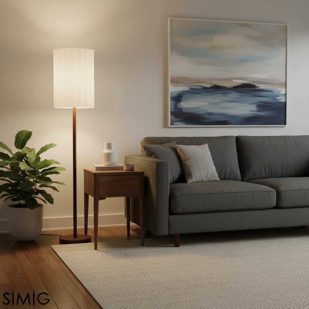 Linbron Natural Floor Lamp – Soft Ambient Light for Interior Spaces T648