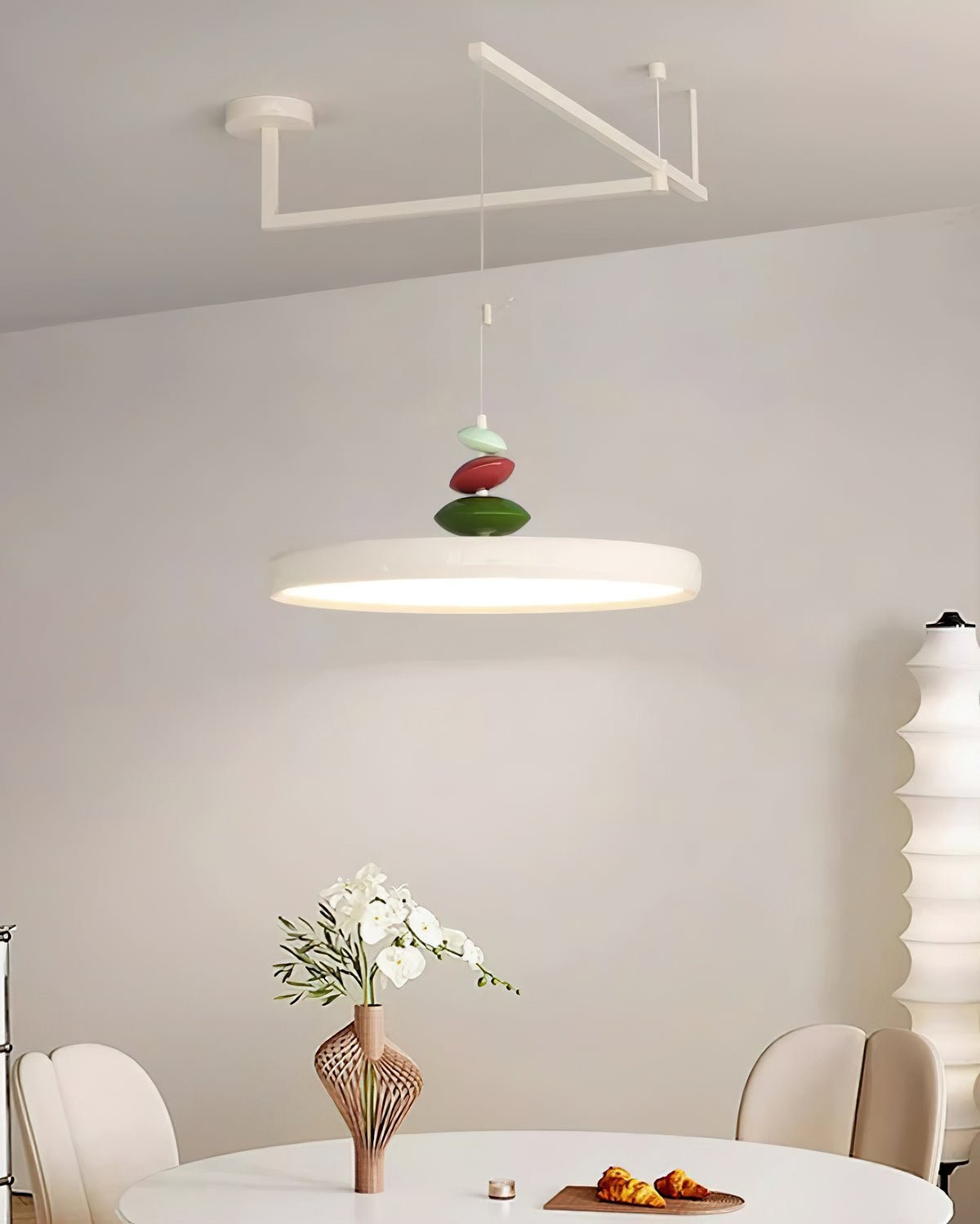 Swing Arm Stone Pendant Light M406