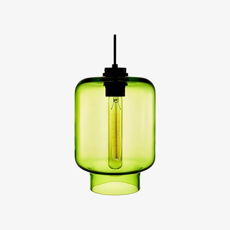 Modern Geometric Glass Pendant Light - Home Decor Multiple Colors Lighting S377