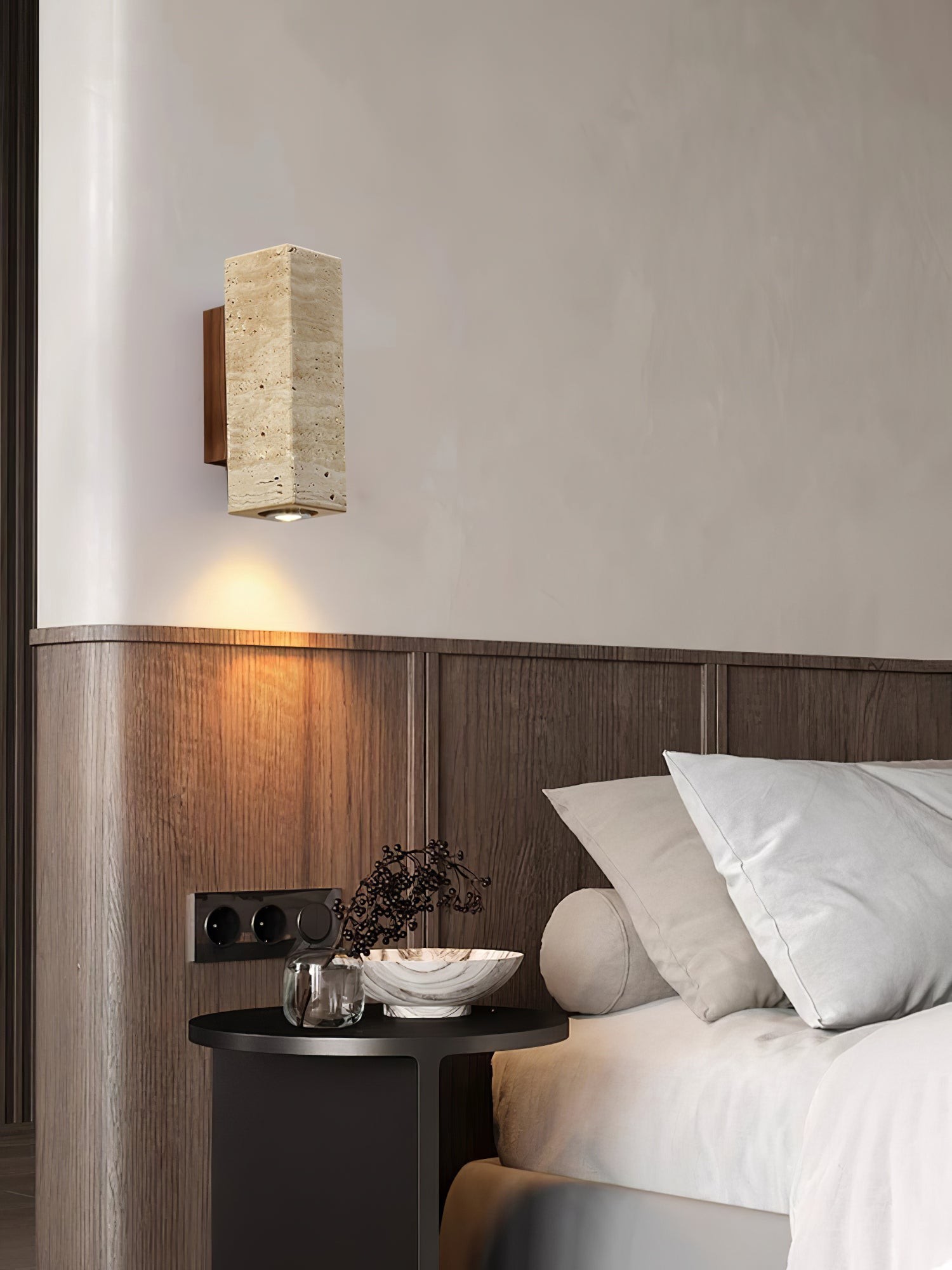 Vintage Marble Travertine Wall Lamp M475