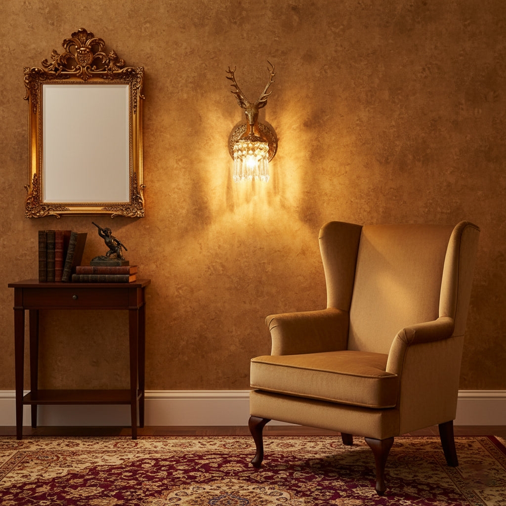 Antler Crystal Wall Lamp T1964