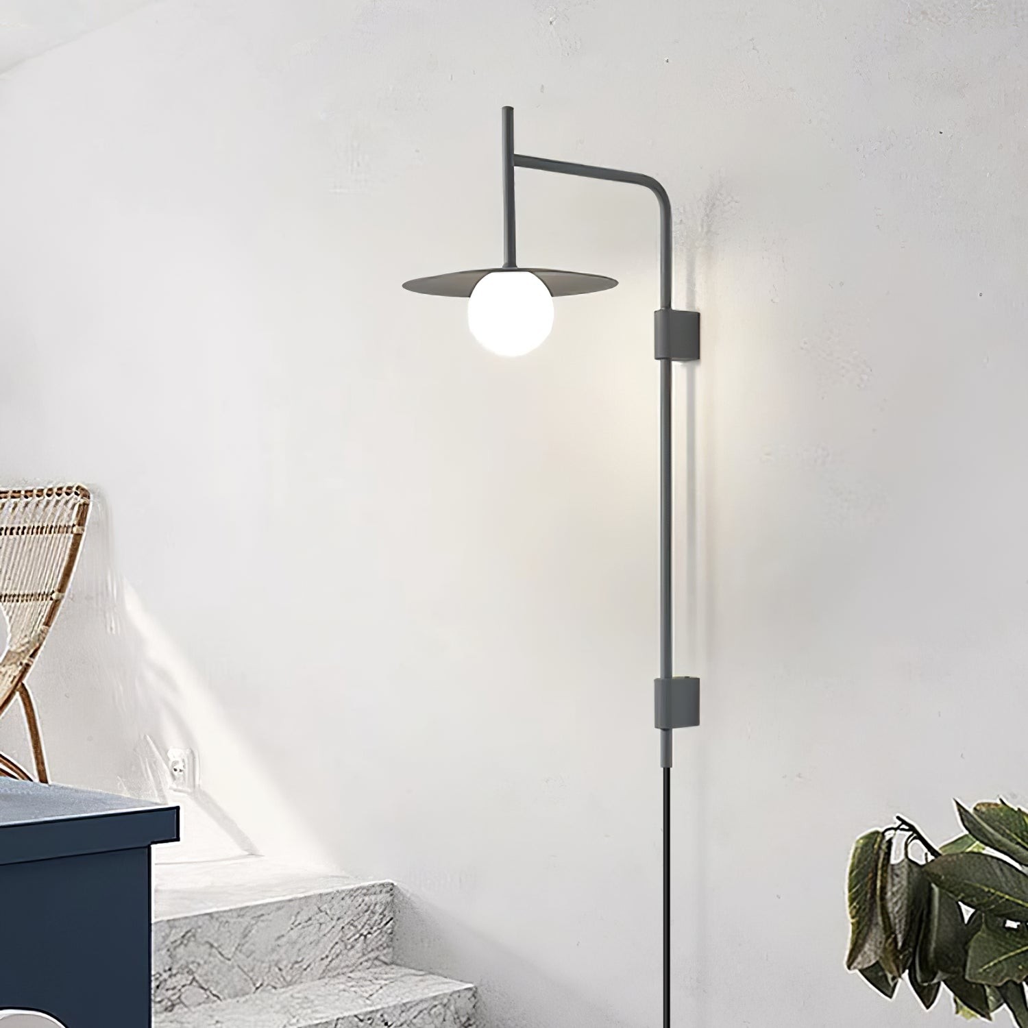 Nordic Swing Arm Wall Lamp for Living Room G26