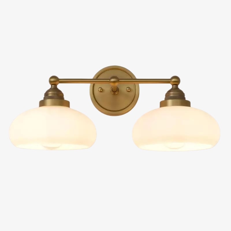 Velora Vintage Industrial Wall Sconce with Glass Shade for Hallway and Entryway T512