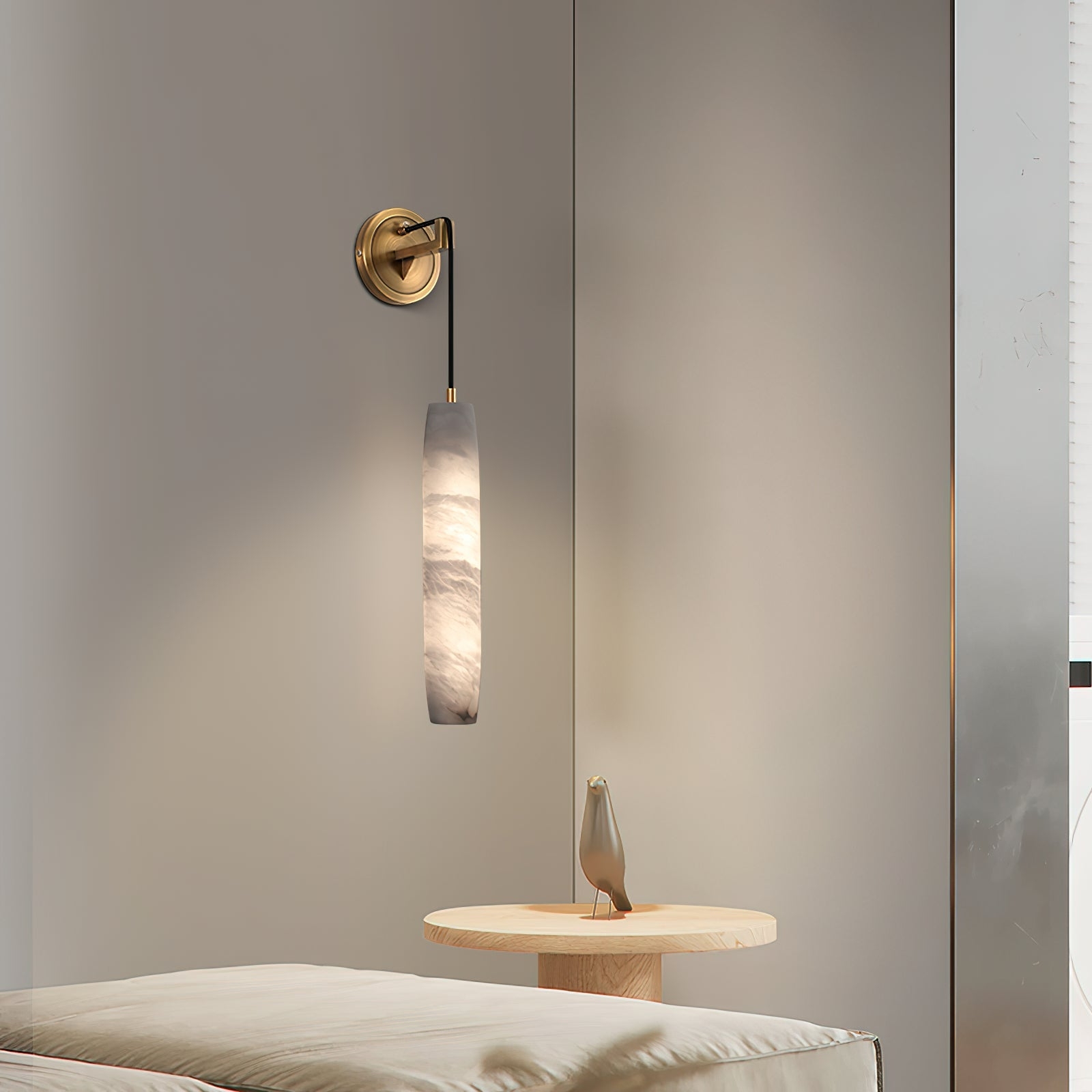 Alabaster Flute Wall Lamp T1661