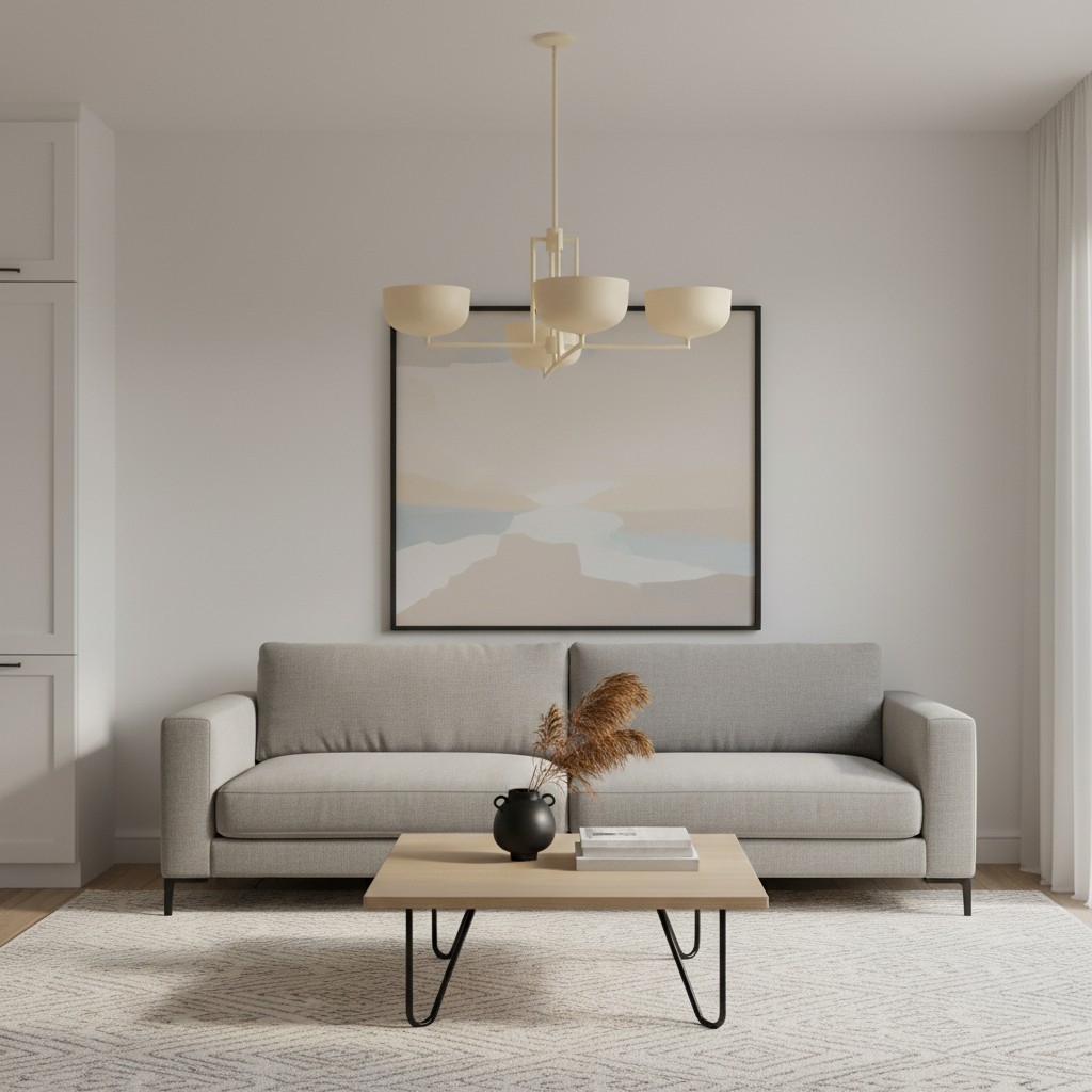 Lustrona Multi-Light Chandelier Metal Dome Shades - Streamlined Modern for Dining Room T693