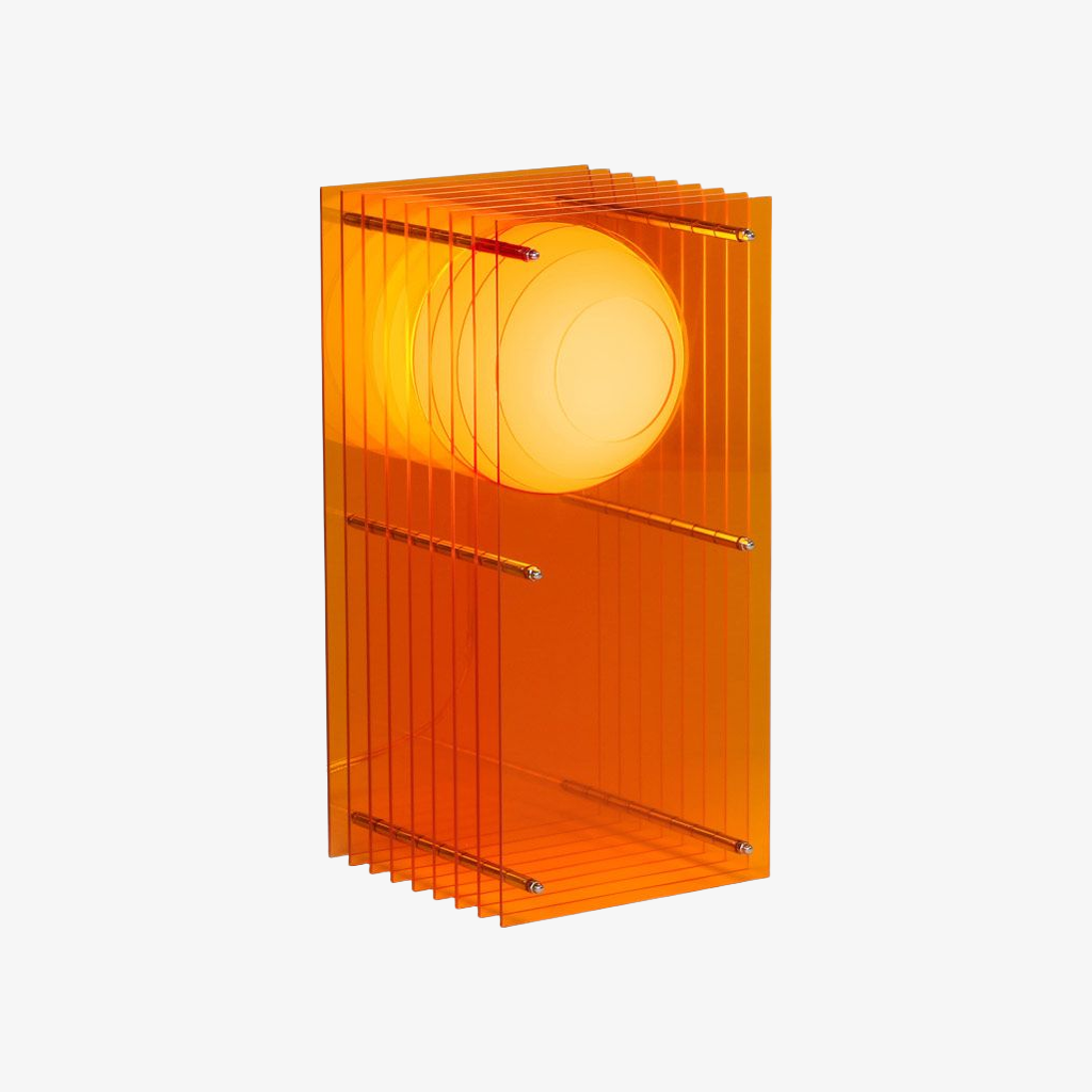 Geometric Layering Cuboid Lamp – Modern Acrylic Sunset Ambient Table Lamp S372