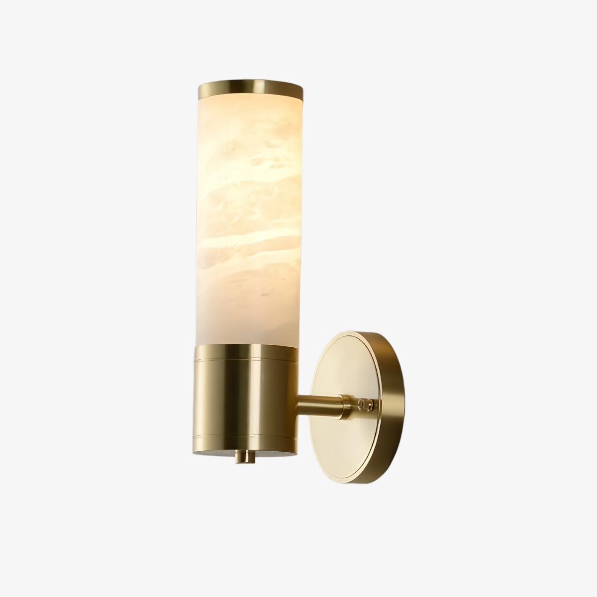 Nexorae Modern Alabaster Wall Lamp Sculptural Vertical Design For Living Room Bedroom Hallway T1136