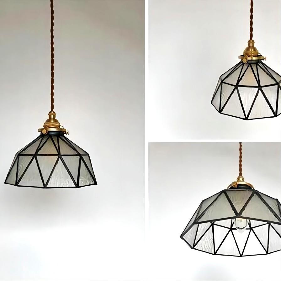 Retro Glass Bowl Pendant Lamp