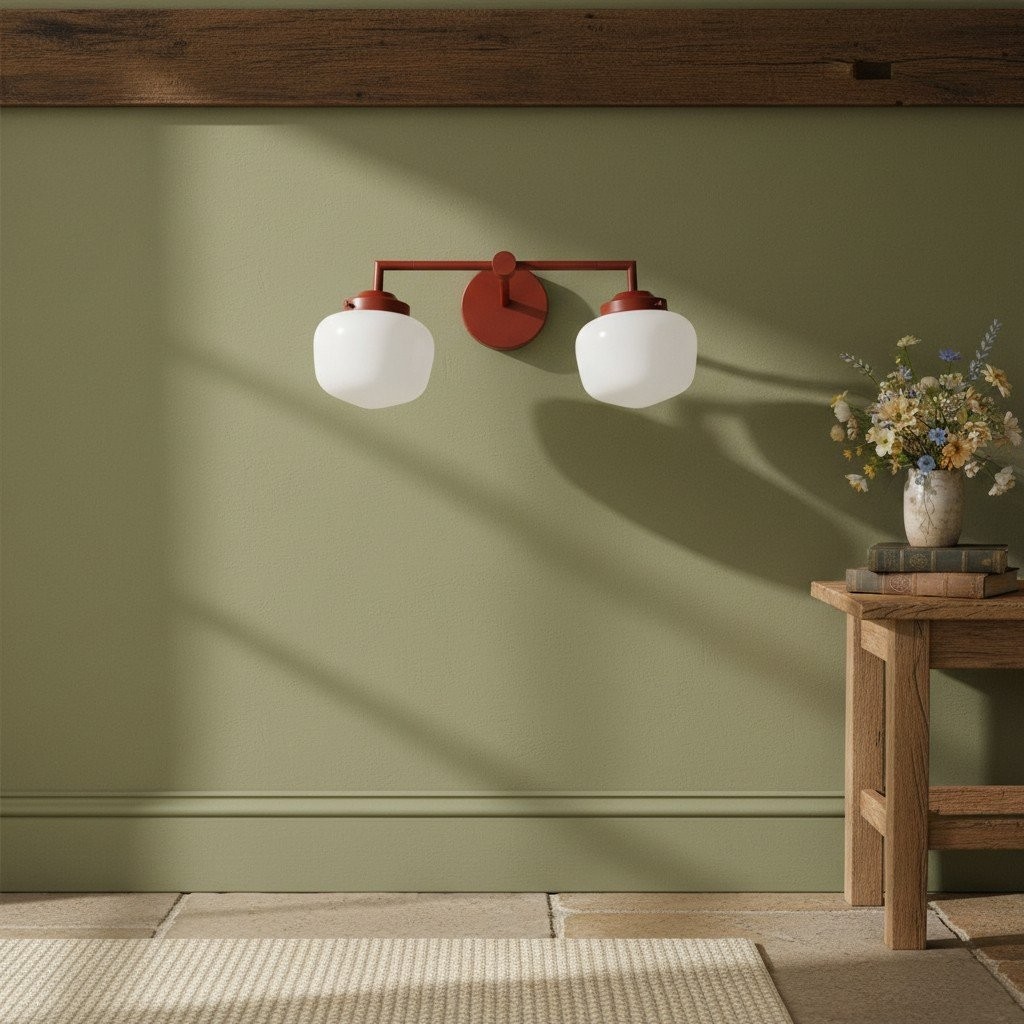Opalume Glass Vanity Light - Vintage Inspired Bathroom Wall Lighting T304