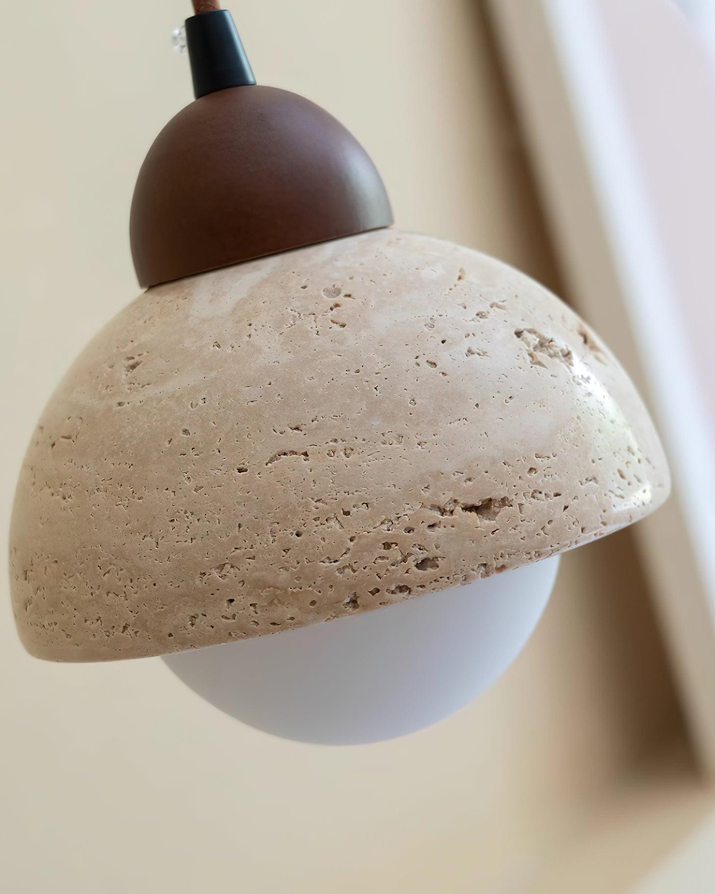 Yellow Travertine Wabi-Sabi Style Pendant Lamp M97