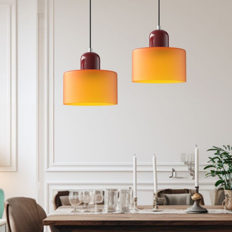 Nordic Morandi Cylinder Glass Pendant Light S66