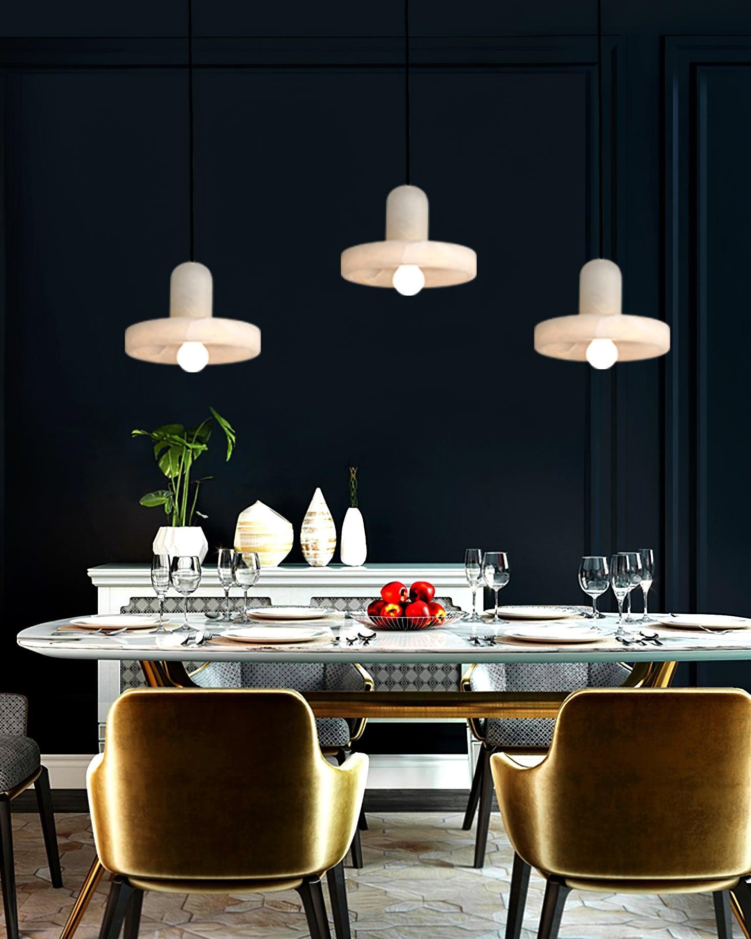 Elegant Creative White Alabaster Pendant Light G10