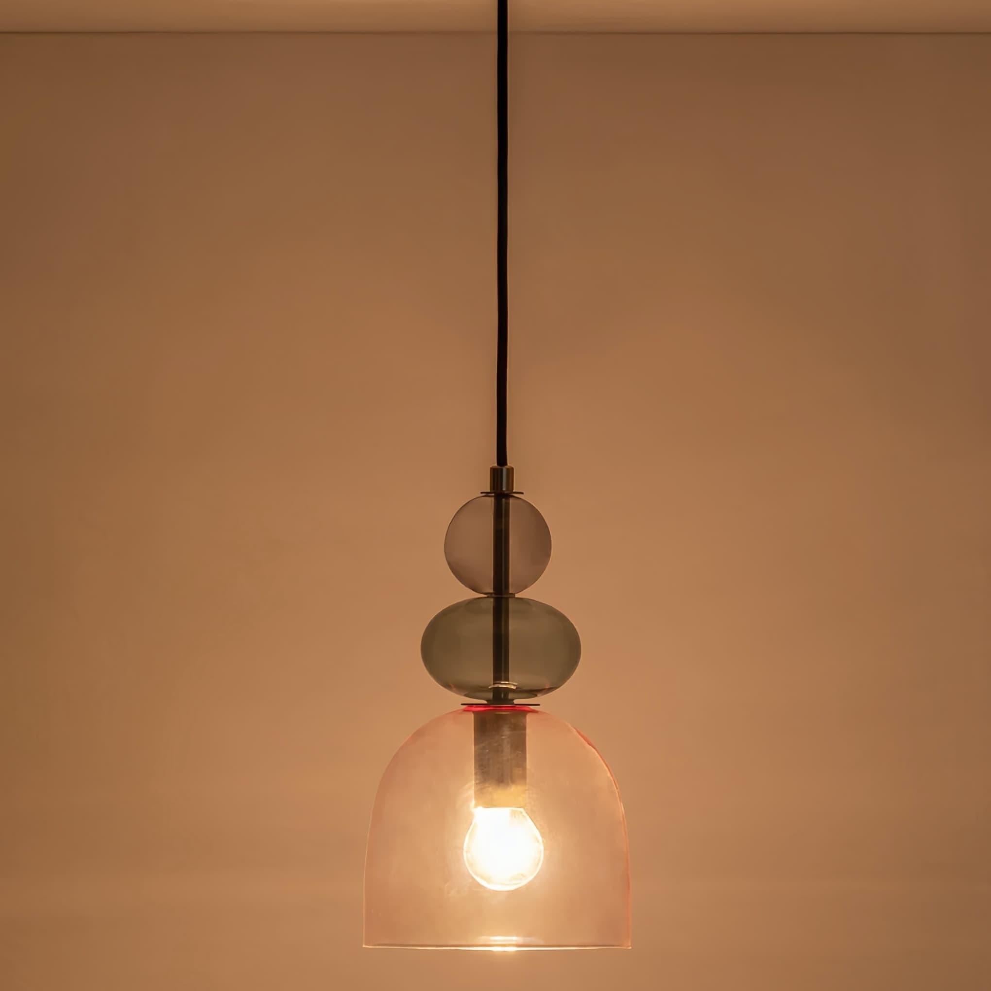 Contemporary Glass Lamp – Soft Glow for Modern Interiors S243