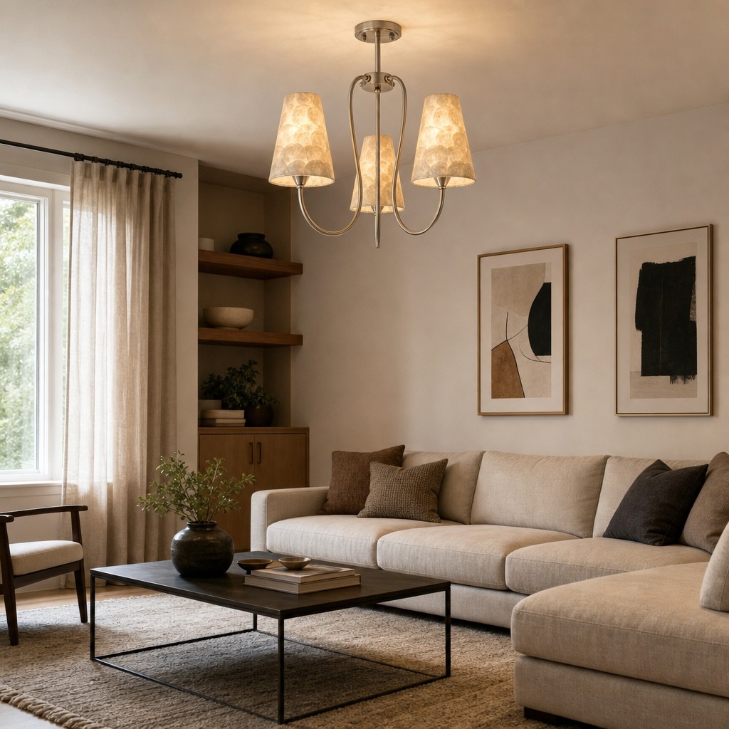 Micahell Modern Shell Pendant Light - Sculptural Multi-Head Chandelier for Living Room T2202