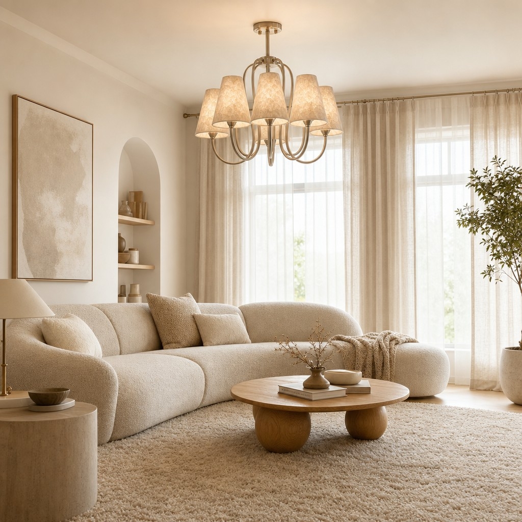 Micahell Modern Shell Pendant Light - Sculptural Multi-Head Chandelier for Living Room T2202