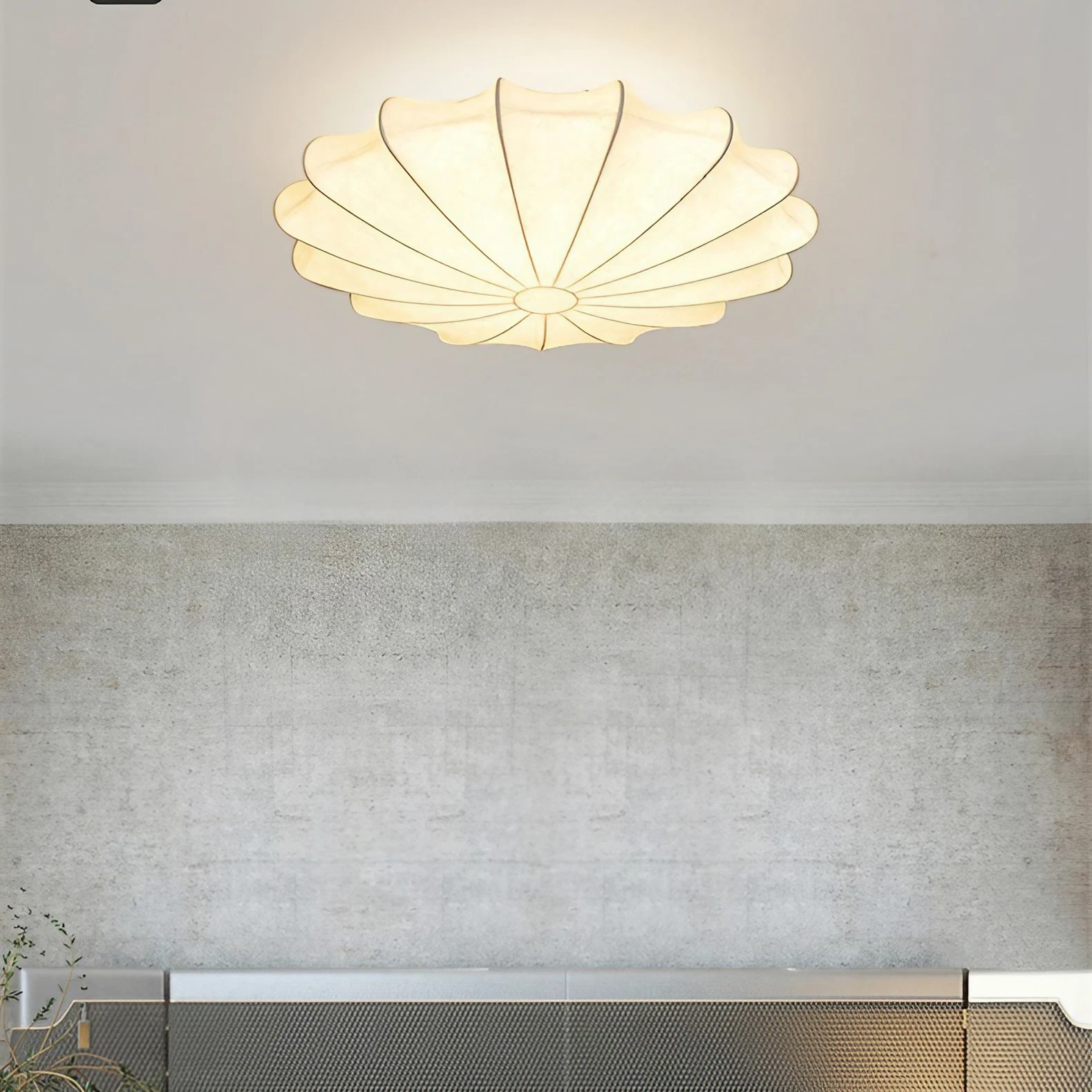Japanese Style Wabi-Sabi Style Silk Ceiling Lamp S52