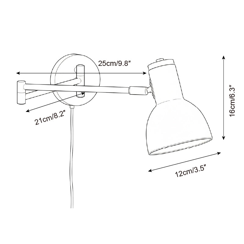 Collin Adjustable Plug In Wall Lamp T1489