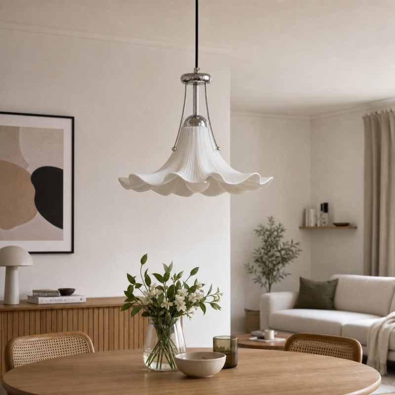 Cazelle Artistic Floral Pendant Lamp - Modern Sculptural Fixture for Living and Dining Areas T2252