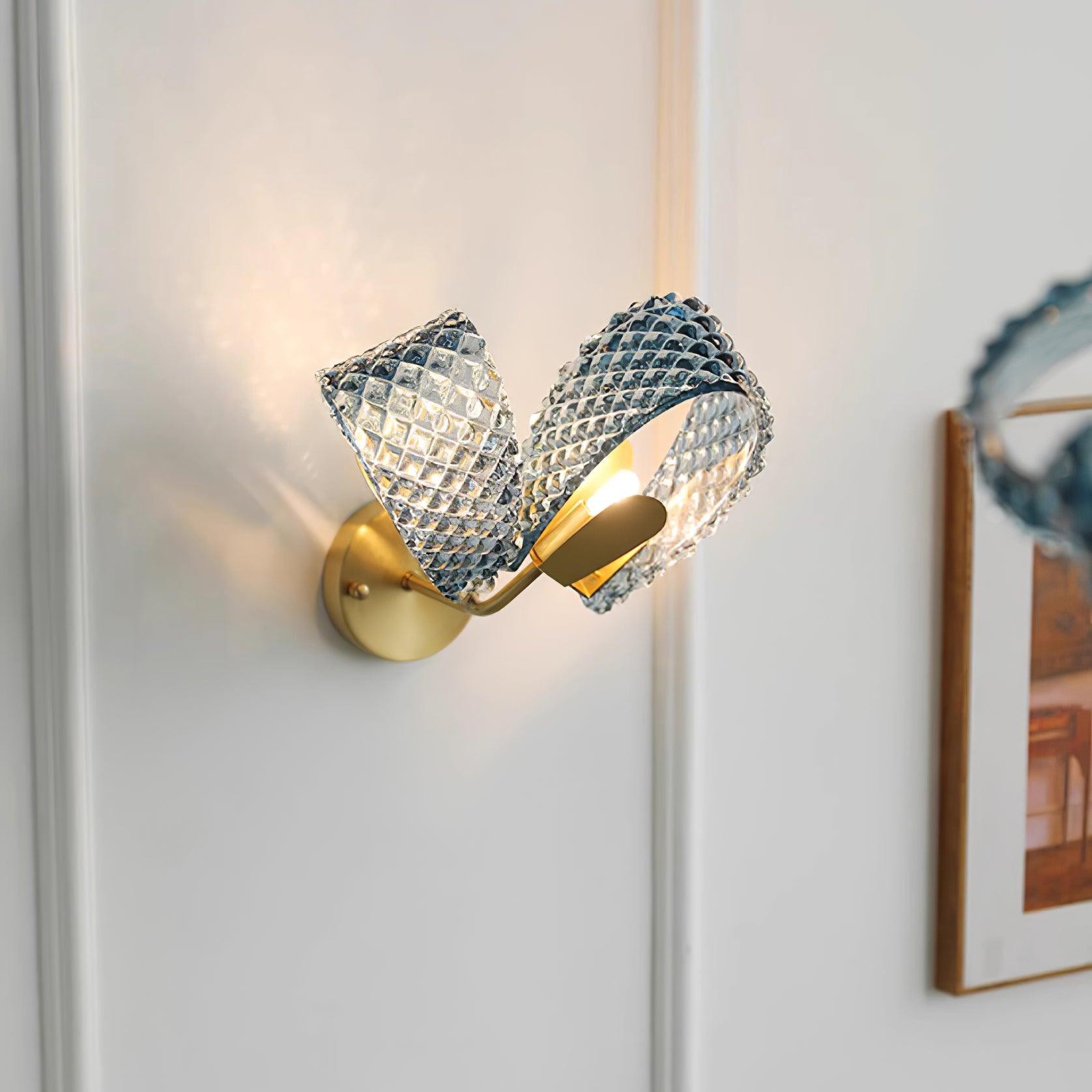 Creative Light Luxury Blue Ribbon Wall Lamp M182