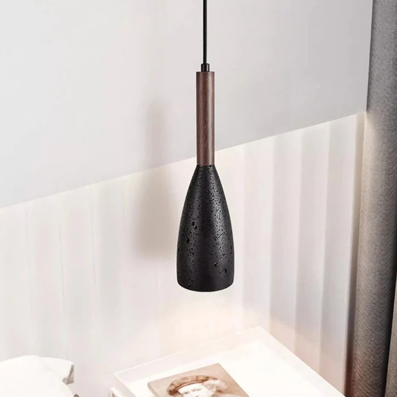 Travertine Pendant Light with Japanese Minimalist Design S287