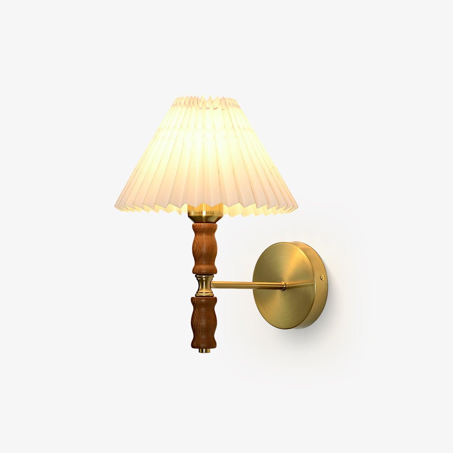 Japanese Retro Walnut Atmosphere Wall Light For Bedroom M330