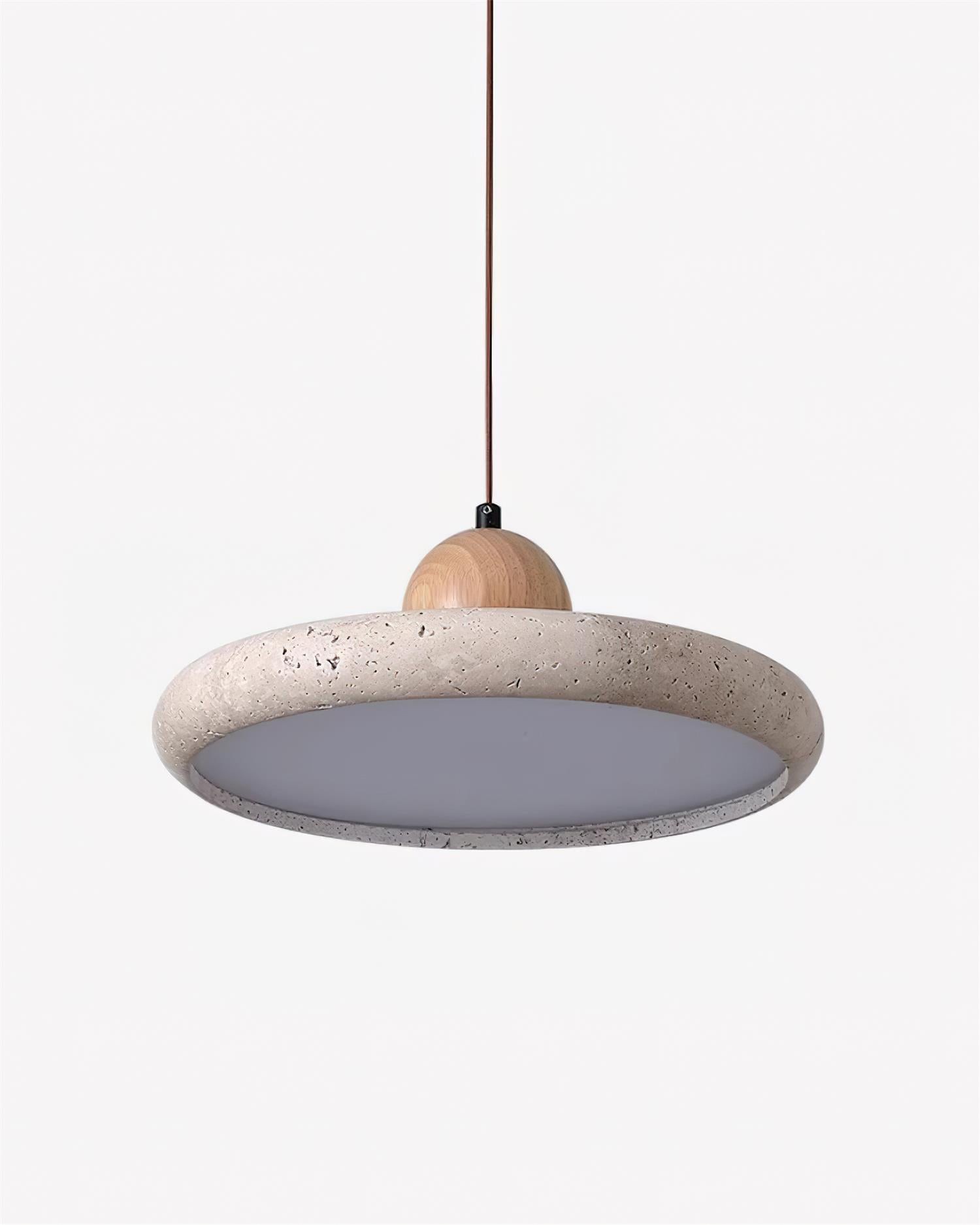 Natural Stone Disc Pendant Light  -  Wooden for Island Ambient Lighting M139