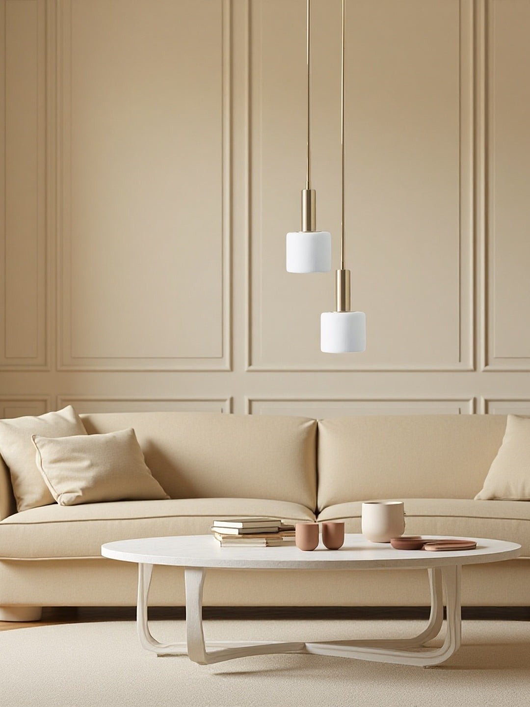 Modern Style Minimalist Porcelain Pendant Light G88