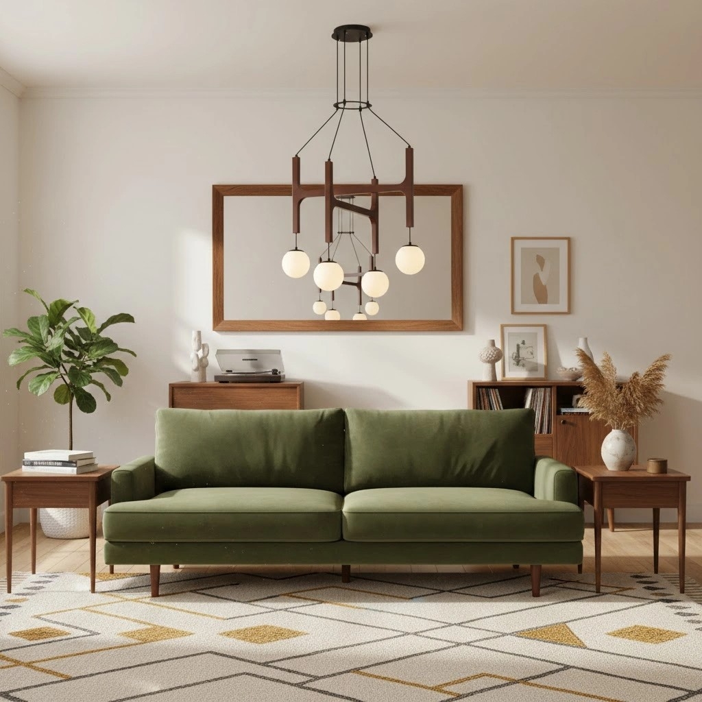 Auralith Wood Chandelier Multi Arm Fixture - Modern Natural Lighting for Living and Dining T1154
