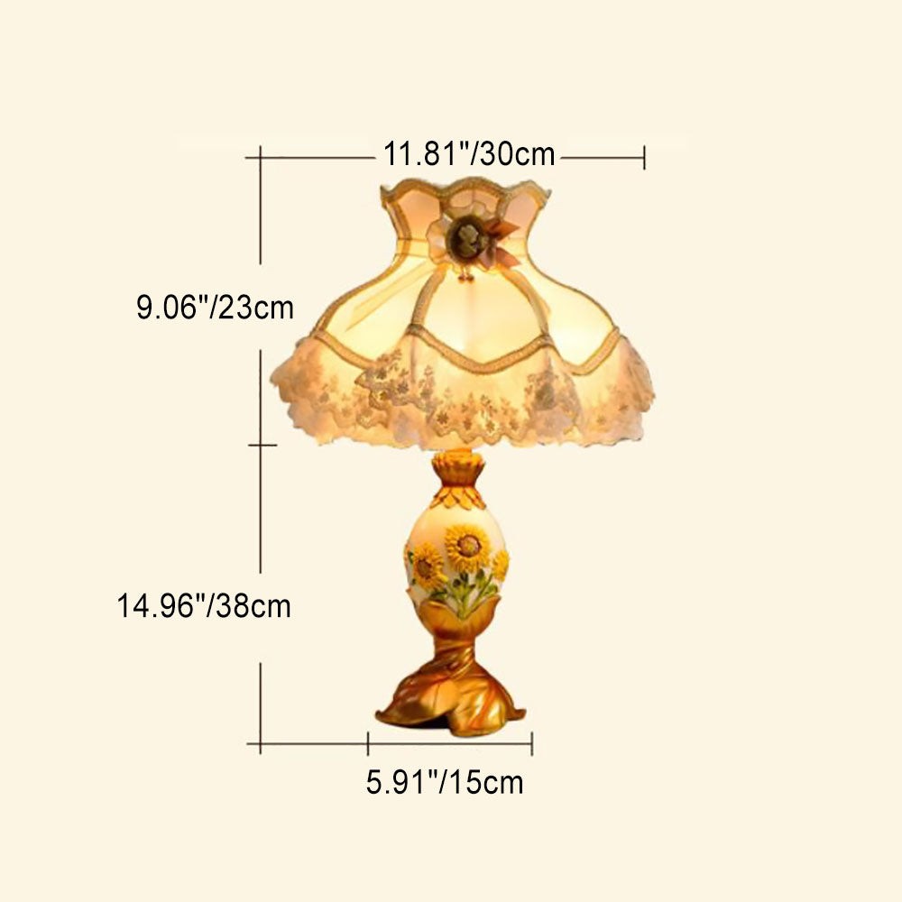 European Style Luxury Metal Sunflower Table Lamp M499