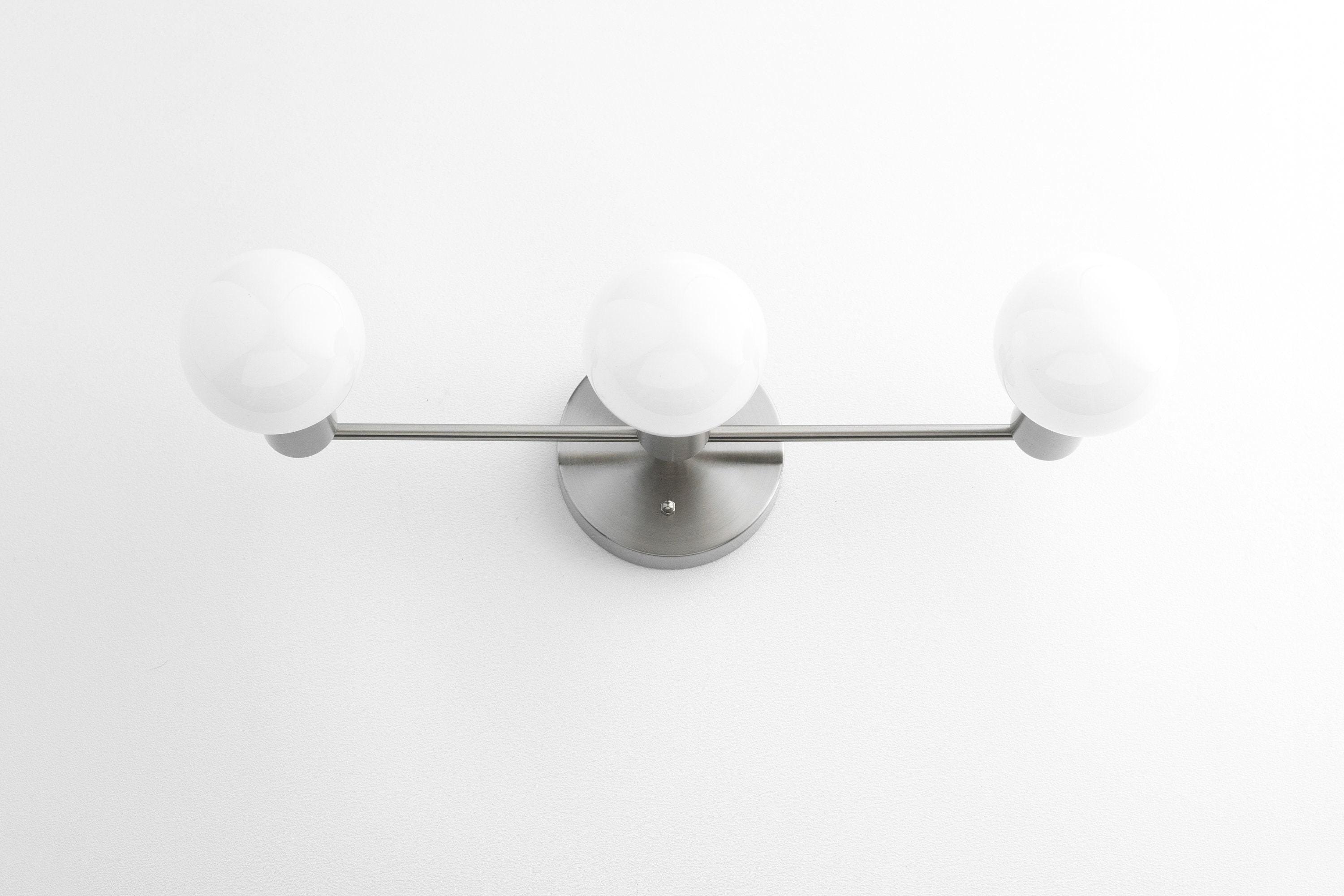Glorica Glass Mid Century Modern Vanity Light - 3 Light Wall Fixture T385