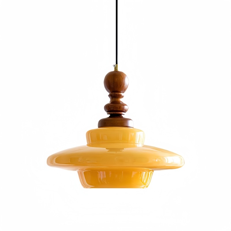 Medieval Cream Glass Pendant Lamp M172