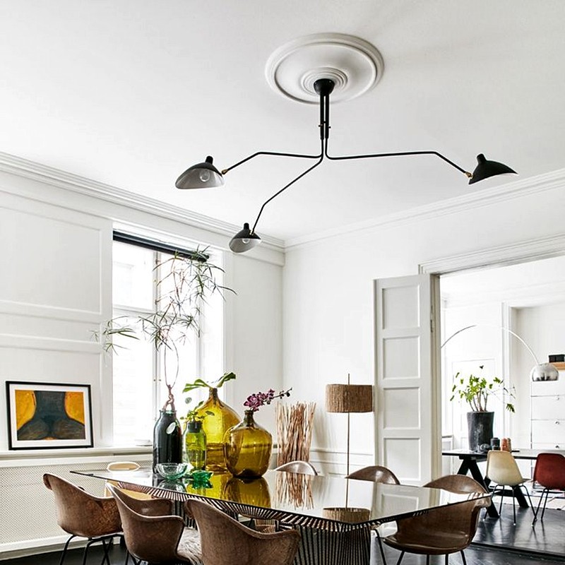Arclume Arc Ceiling Lamp - Mid Century Multi Arm Light for Living Room