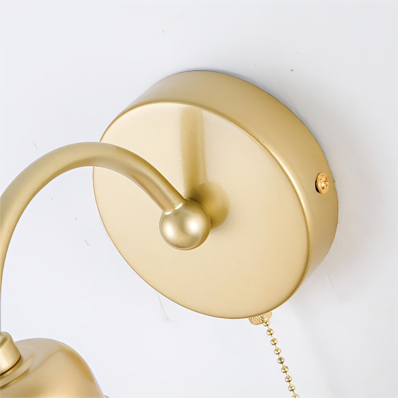 Flora Country Style Ribbed Glass Wall Light