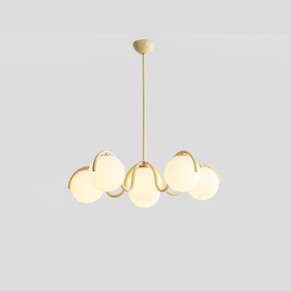 Sculptural Linear Chandelier with Elegant Flowing Silhouette S223